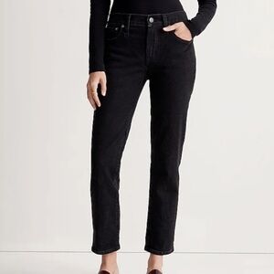 Madewell Black Straight Leg Jeans The Perfect Vintage Style Size 26